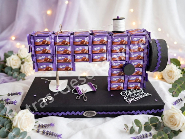 Schokoladen Nähmaschine zum Geburtstag